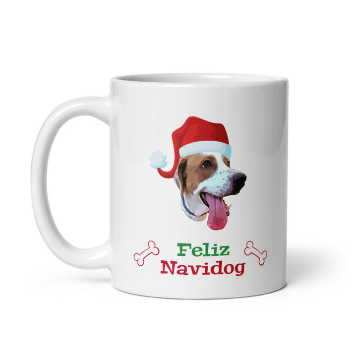 Personalized Mug Feliz Navidog Left