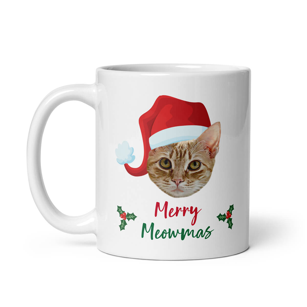 Personalized christmas mug cat