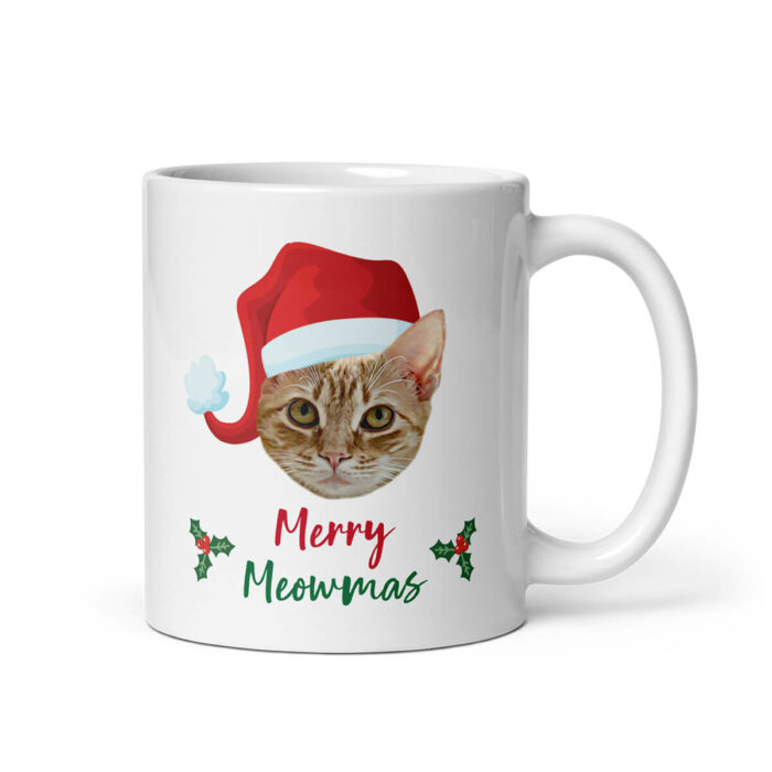 Merry Meowmas cat mug