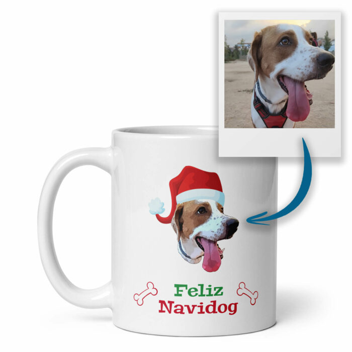 Personalized dog christmas mug