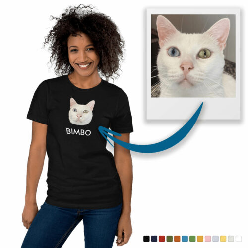 Cat Face on Shirt with colors