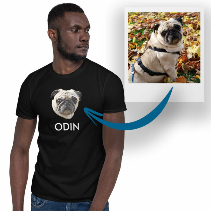 Pug to dog face t-shirt