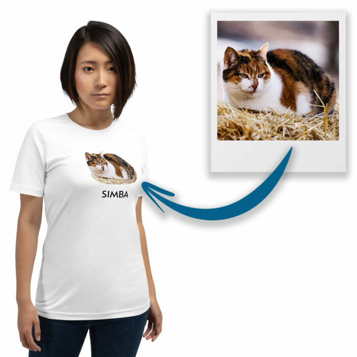 Personalized Cat T-shirt White