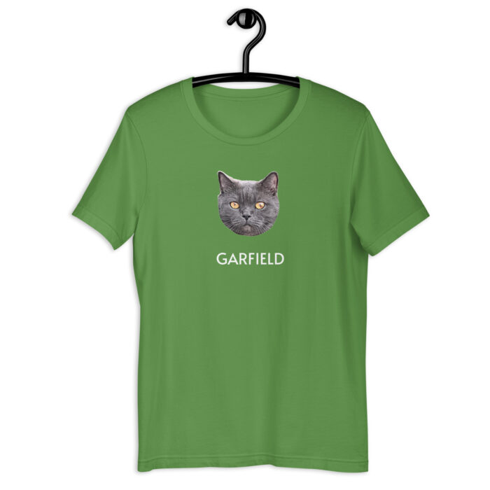 Personalized Cat Face T-shirt Leaf