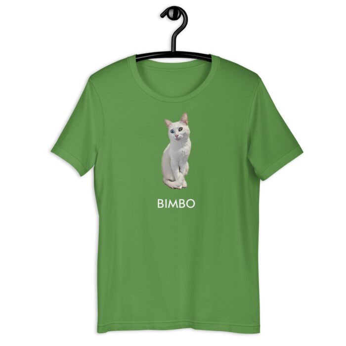 Green personalized cat t-shirt