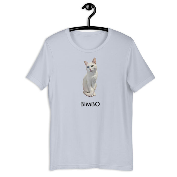 Light Blue personalized cat t-shirt