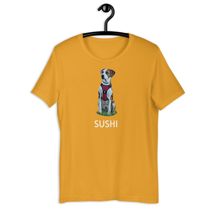 Mustard dog face t-shirt