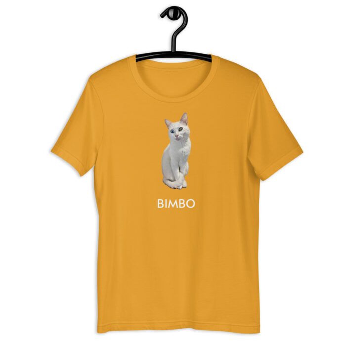 Yellow personalized cat t-shirt