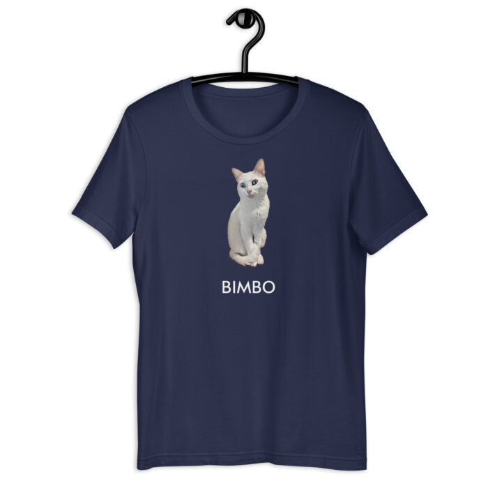 Dark Blue personalized cat t-shirt