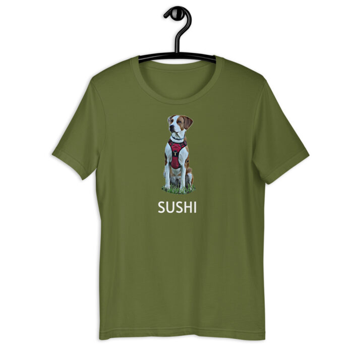 Olive dog face t-shirt