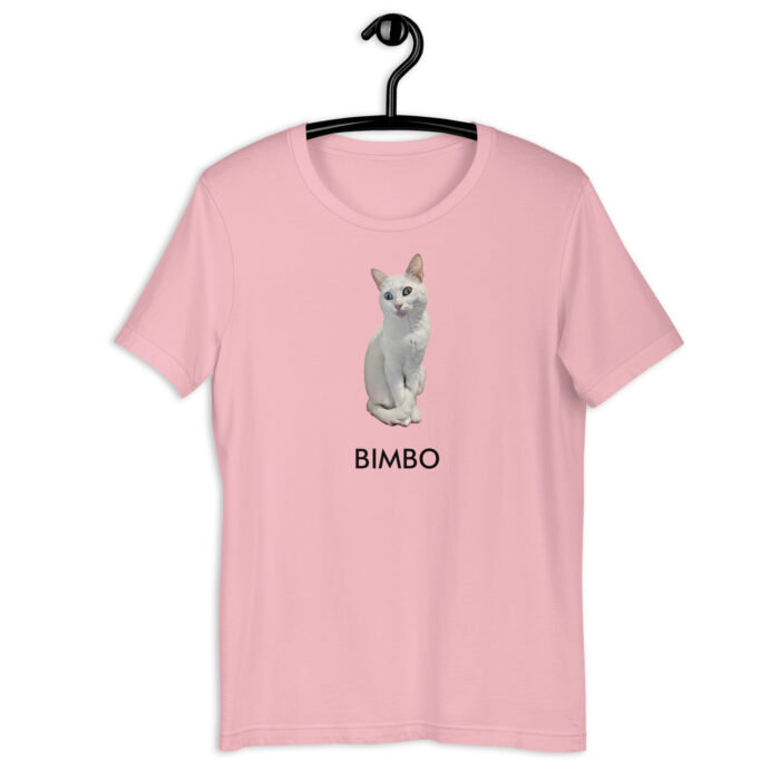 Pink personalized cat t-shirt