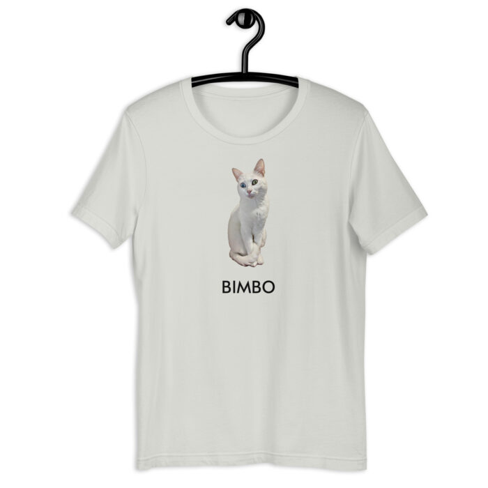 Gray personalized cat t-shirt