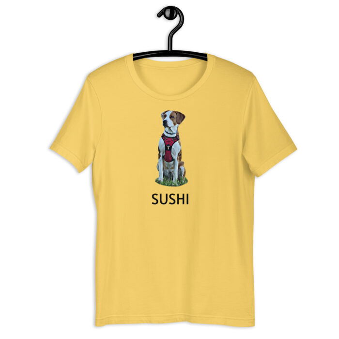 Yellow dog face t-shirt
