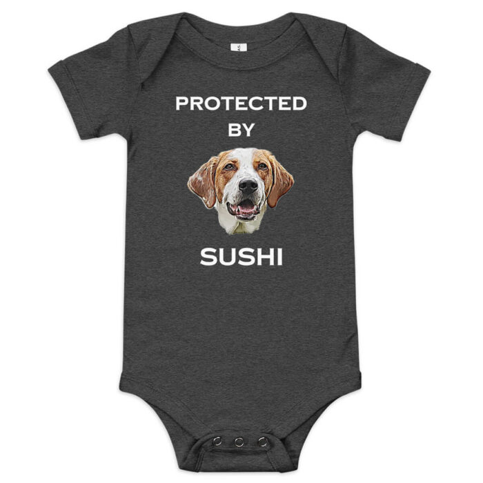 protected by dark grey heather personalized