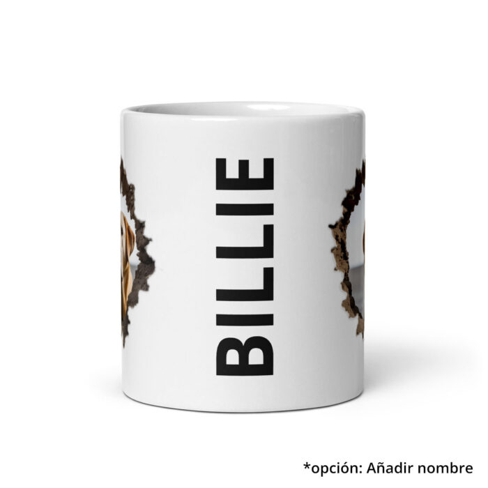 Border Collie breaking mug with name