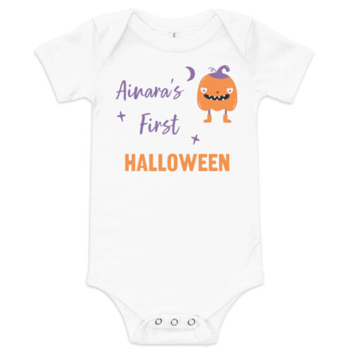 Babies first halloween body white