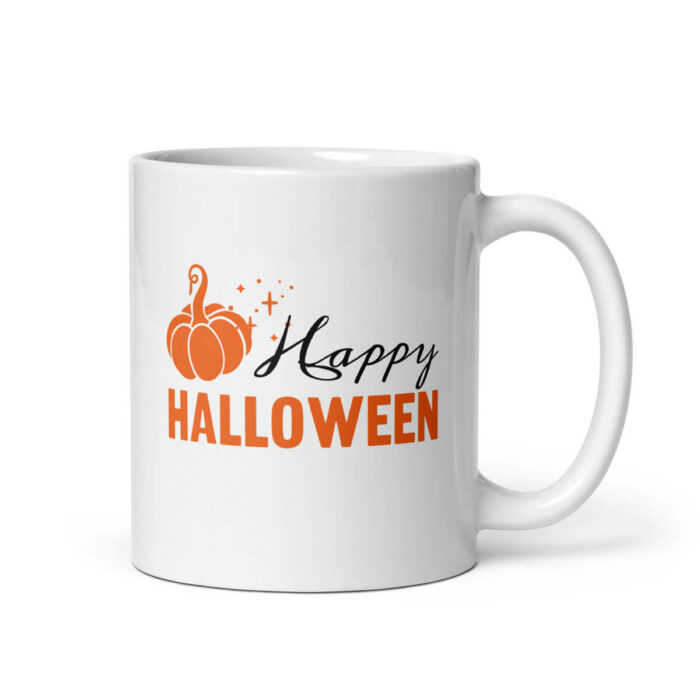 happy halloween mug - clean design - right handle